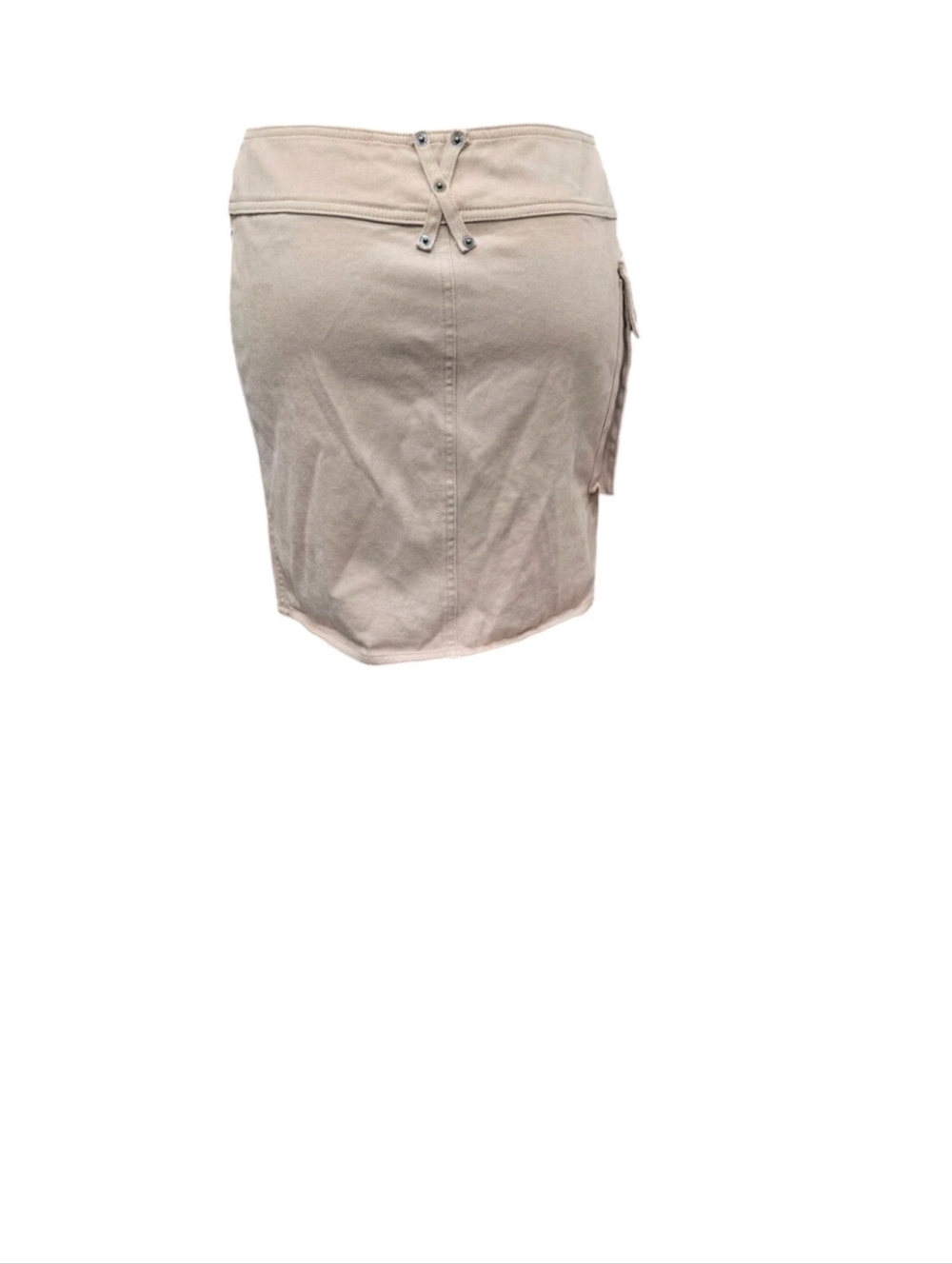 Armani Jeans Khaki Denim Mini‎ Skirt Comfort Fit Size 8 - Picture 4 of 13
